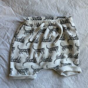 Old Navy White Baby Shorts with Tiger Print